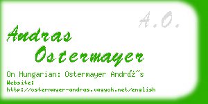 andras ostermayer business card